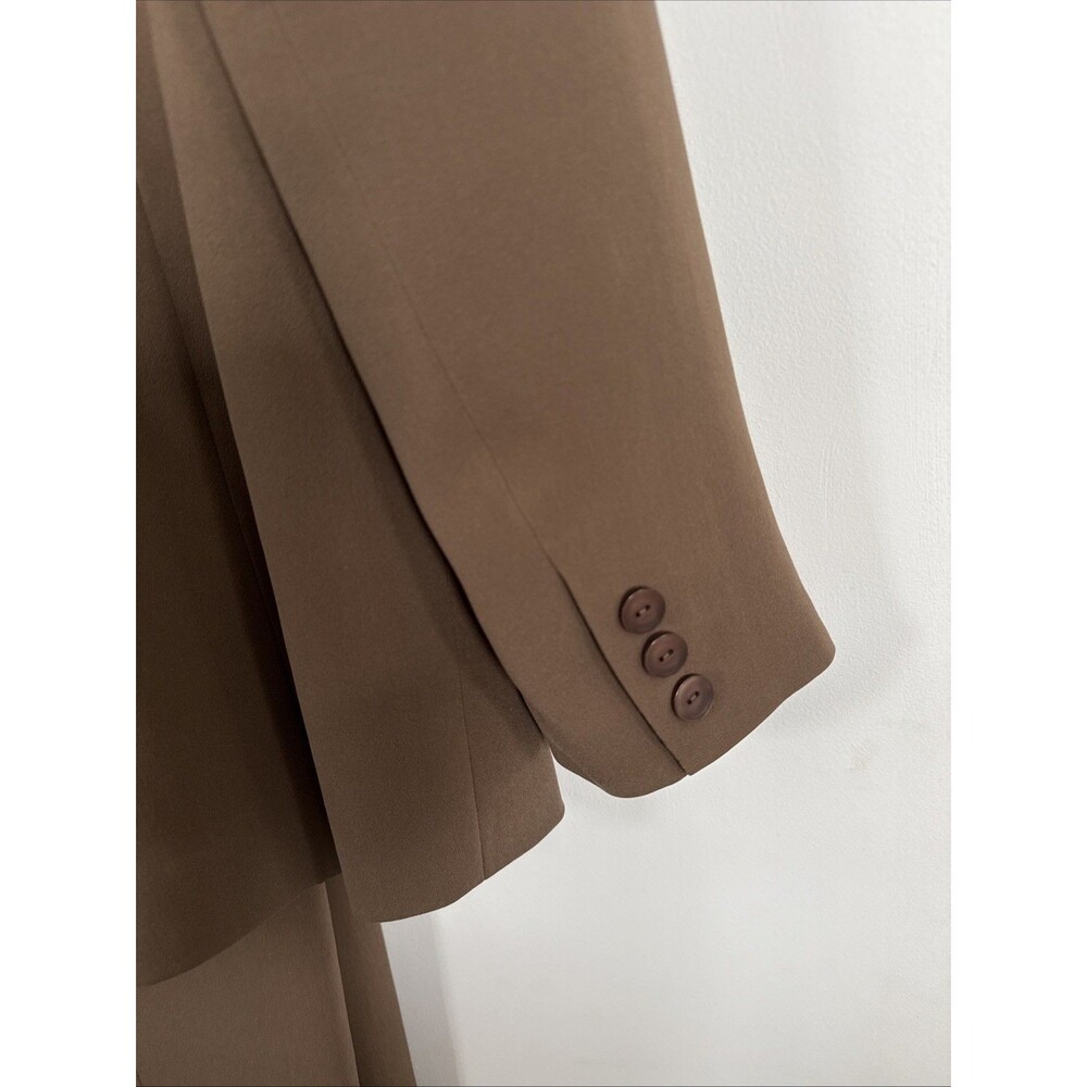 NEW Talbots Women's Pure Silk Suit Jacket/Pant Set Lined Sz 10 Brown MSRP $286 - Picture 7 of 10